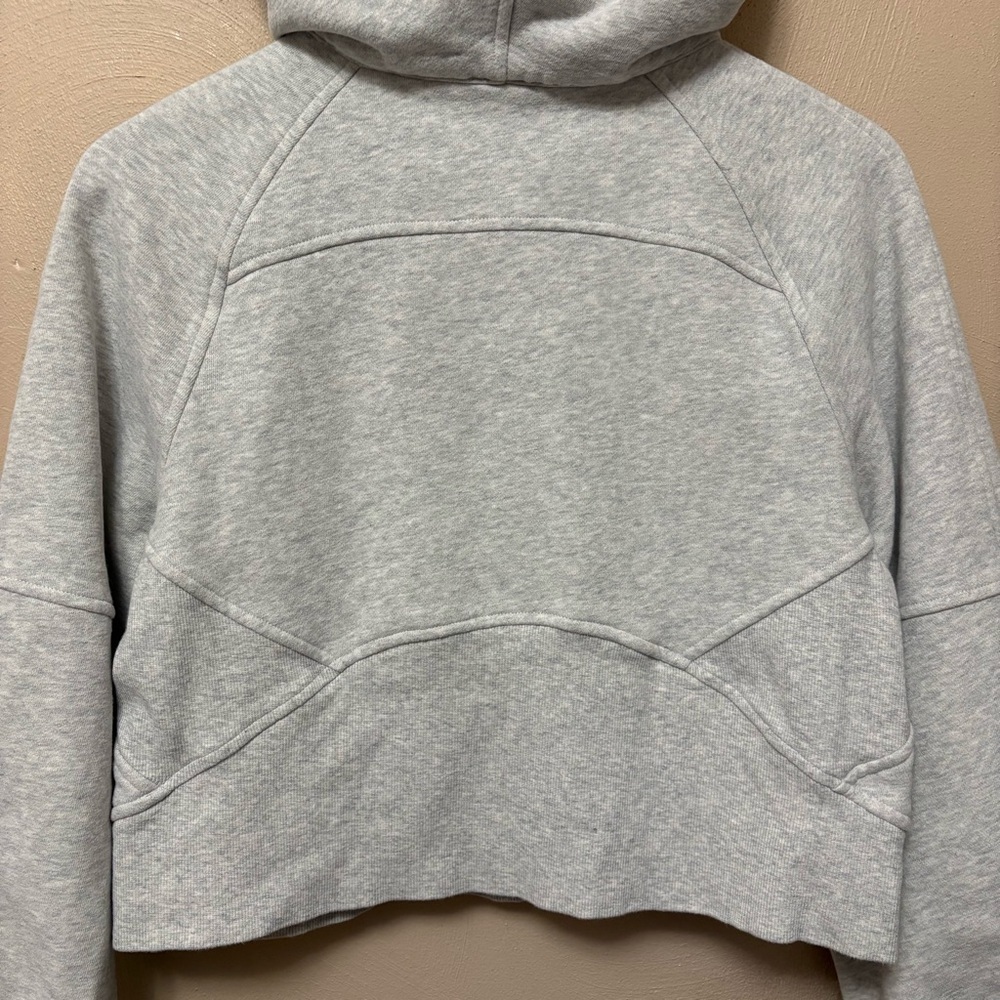 Lululemon Scuba Oversized 1/2 Zip Hoodie Heathered Core Ultra Light Grey XS/S - Picture 12 of 14